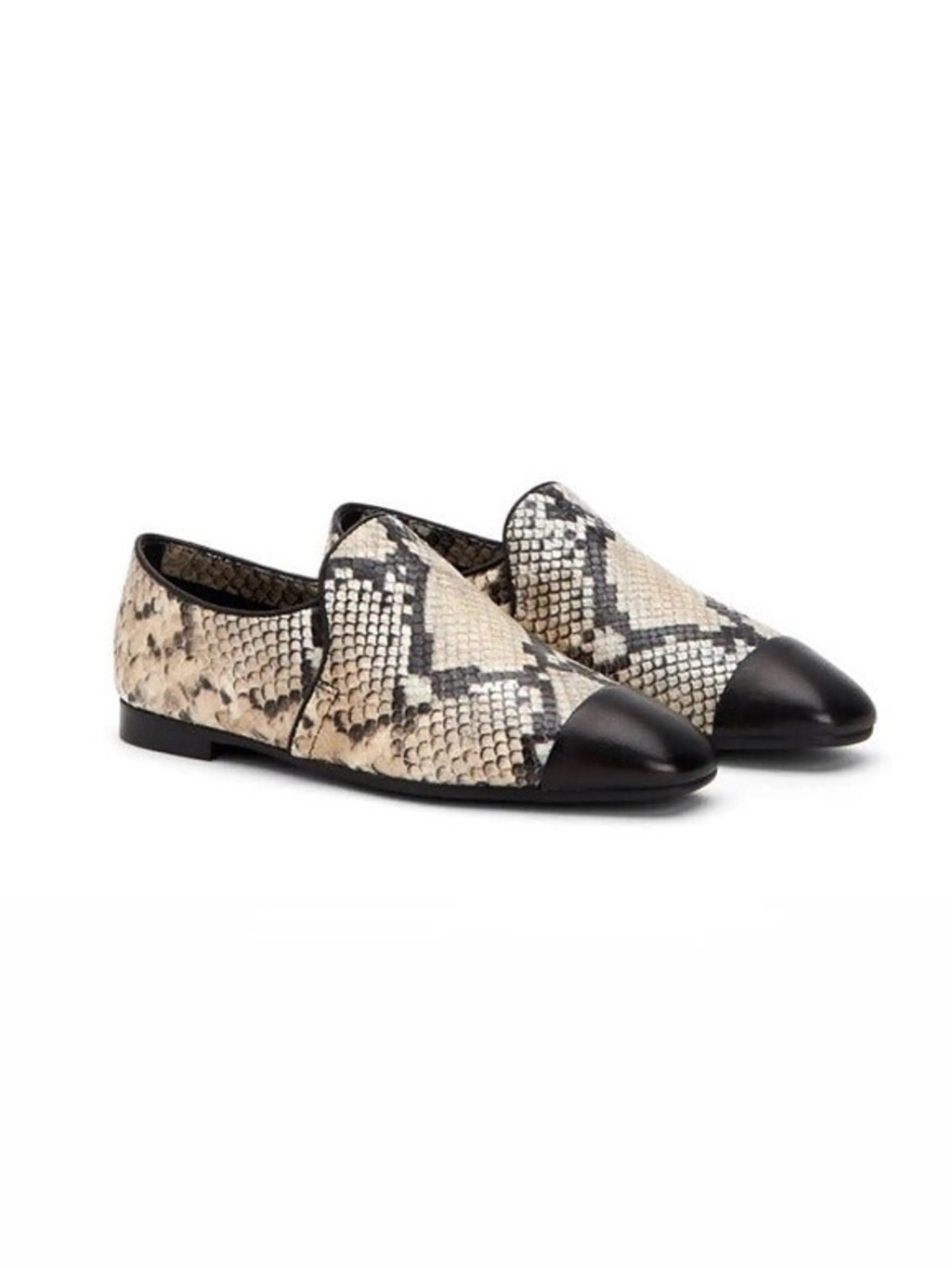Aquatalia Snake-Print Slip-On Loafers